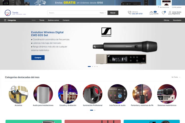 tienda online de sonido e iluminación